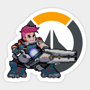 Overwatch - 16-Bit Zarya W/ Logo Sticker